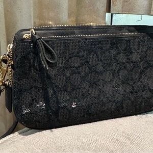 Coach sequin wristlet